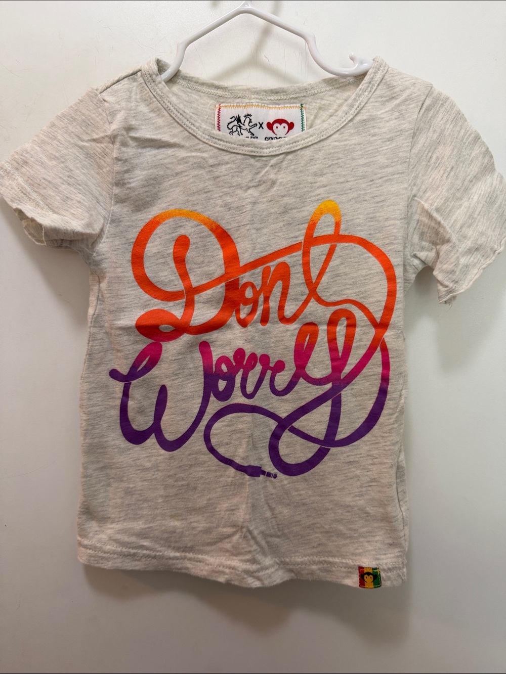 Appaman & Ziggy Marley Collab Light Gray Tee with 'Don't Worry' Graphic
